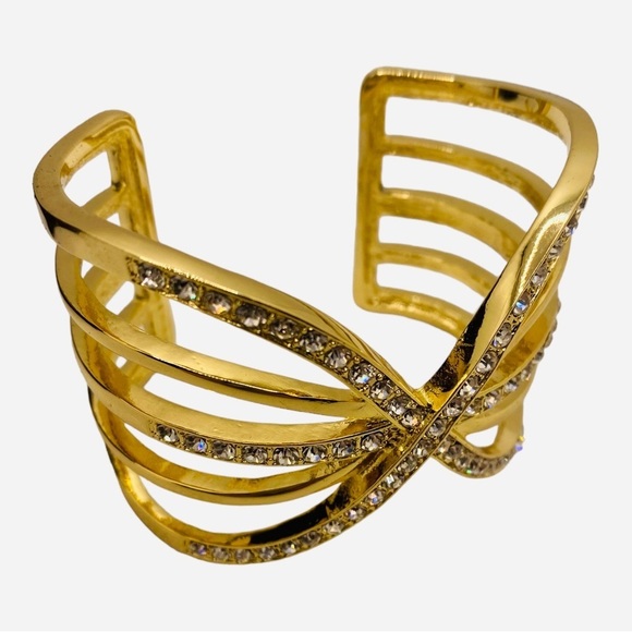 INC International Concepts Gold Crystal Bracelet New in Box Modern - Picture 2 of 3